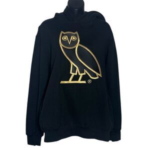 OVO og owl hoodie large black gold drake embroidered pullover  Octobers very own